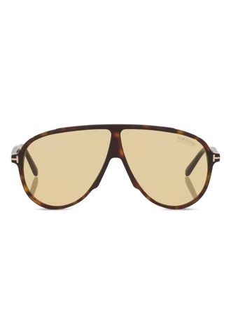 Tom Ford Eyewear Vladimir zonnebril met browline - Groen