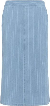 Part Two Gestreepte Denim Rok - Dames - Spijkerrokken - Blauw - 2XS - Denim - Rokken