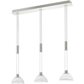 Eglo Lampadario Contemporaneo Montefio Acciaio Nichel Vetro 3 Luci Led 6,5W 2400Lm