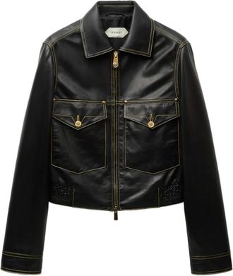 Versace Nappa Blouson - Jackets - Mujer - Negro - M