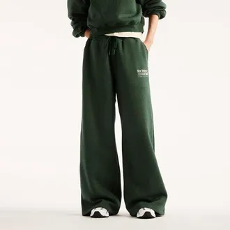 New Balance Donna Trackside Fleece Pant in Verde, Taglia 2XL