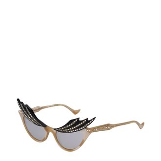 Gucci Damens Sonnenbrille Acetat Beige