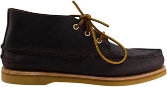 Timberland Crafted Boat Mid Lace Up Boot - Heren - Veterlaarzen - Bruin - 41 1/2 EU - Leer - Schoenen