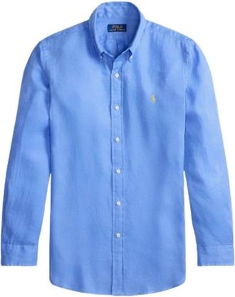 Polo Ralph Lauren Heren, Overhemden, Blauw, Maat: XS Linnen