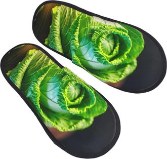 Generic Fluffy Slippers Bright Printing Slippers Soft Washable House Slipper For Women Hotel Guest L