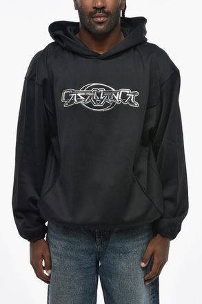 Casablanca Felpa Hoodie in Nylon con Logo in Rilievo Casablanca