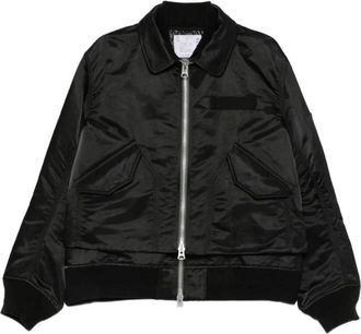 sacai Bomberjack - Heren - Bomber jackets - Zwart - S - Wol - Jassen