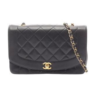 Chanel Pre-owned Quilted Flap Handbag with Chain Strap - Dames - Pre-owned - Zwart - Maat: ONE Size Leer