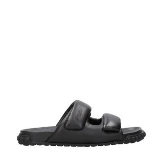 Ash Zwarte Leren Open Teen Sandalen - Dames - Sandalen - Zwart - 36 EU - Leer - Schoenen