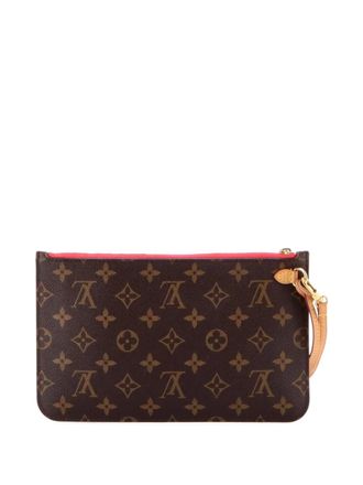 Louis Vuitton Neverfull Pochette Monogram Canvas Large pouch - Marrone