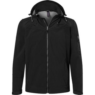 Deproc Softshelljacke DEPROC ACTIVE DEXTER PEAK MEN, Herren, Gr. XXL, schwarz, 96% Polyester; 4% Elasthan mit TPU Membrane, bequem, gerader Abschluss mit Win