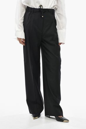 Moncler Pantaloni in Lana a Tinta Unita Moncler
