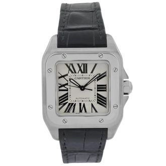 Cartier Pre-owned Cartier Santos 100 Automatic Silver Dial Unisex Watch W20106X8