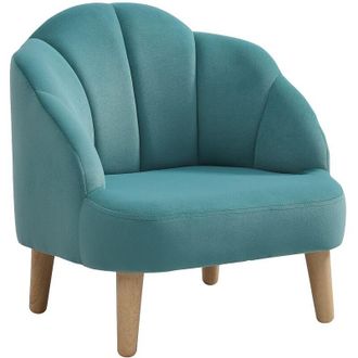 Vente-Unique Vente-unique - Poltrona conchiglia per bambini in velluto Blu - cobaca