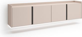 Skraut Home Skraut Home - Mueble Tv, Televisi&oacute;n, Muebles De Sal&oacute;n, Almacenaje, 207x35x50cm, Para Tv Hasta 80, Colgado, Suspendido, Led, Estilo Moderno, Beige