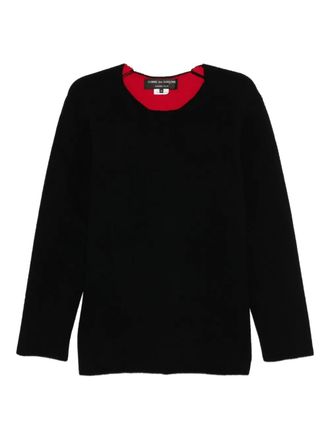 Comme Des Garçons crew-neck jumper - men - Wool/Polyester/Nylon - M - Black