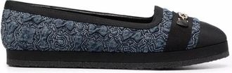 Ferragamo Ladies Black Flats, US Size 5