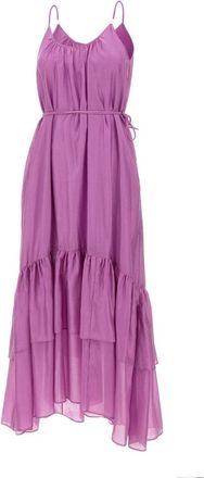 Liu Jo Tiered Ruffle Maxi Dress - Dames - Maxi kleedjes - Roze - L - Kleedjes