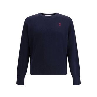 Ami Heren, Truien, Blauw, Maat: M Wol