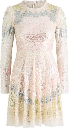 Needle & Thread Angeline Sequin-embellished Tulle Mini Dress - Cream - 12 (UK16 / XL)