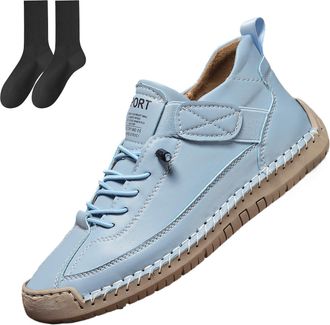 Generic Wright and Mason Women Shoes, Emiline Comfortable Orthopedic Sneakers with Arch Support, Slip-On, Wide Toe (Sky Blue,13.5)