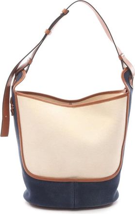 Loewe Pre-owned Loewe Canvas and Leather Anagram Hobo Bag Ladies R0APZ9B8HDPVVTLQ