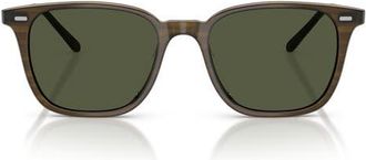 Oliver Peoples 52mm Ladein Square Sunglasses in Olivewood/g-15 at Nordstrom