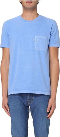 Fay Pocket TShirt Short Sleeve - Heren - T-shirts - Blauw - S - Tops