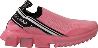 Dolce & Gabbana Pink Low Top Slip On Casual Sorrento Womens Sneakers