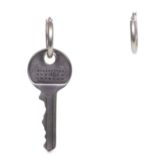 Maison Margiela Earrings, male, Gray, Size: ONE SIZE Key Earrings