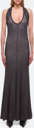Helmut Lang Dancer Plunge Neck Halter Maxi Dress in Black Sand - 22N at Nordstrom Rack, Size Xx-Small