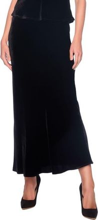 Susana Monaco Velvet Bias Cut Skirt in Black at Nordstrom, Size X-Small