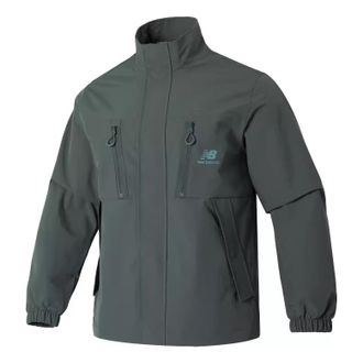 New Balance NBX Homehub Stand Collar Jacket Asia Sizing Dark Grey AMJ33374-MNU