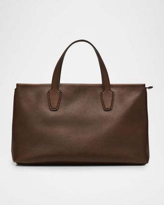 The Row Marcel Slouchy Top-Handle Bag in Leather