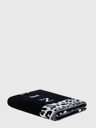 Philipp Plein Telo mare in spugna di cotone con stampa animalier e logo
