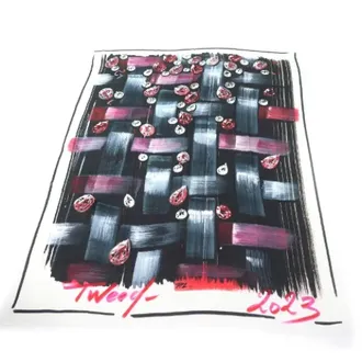 Chanel Pre-owned Scarves, female, Multicolor, Size: ONE SIZE Pre-owned Tweed Cashmere Shawl