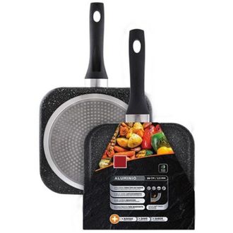 Trade Shop Trade Shop - Pan Cuadrado Para La Rejilla De La Parrilla En Aluminio Antiadherente 28x2.5cm 245441c