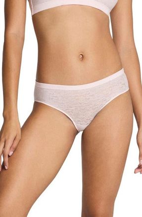 Spanx SPANXsupersmooth Day to Date Night Lace Bikini in Rosebud at Nordstrom, Size X-Large
