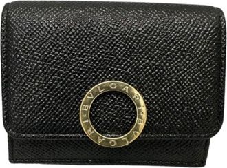 Bulgari Black Leather Wallet (Tri-Fold) (Pre-Owned)