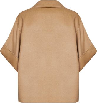 Max Mara Womens Short Coat Wkdneo Camel Wool Virgin