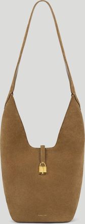 DeMellier The Siena Crossbody in Tobacco Suede Leather Crossbody bag