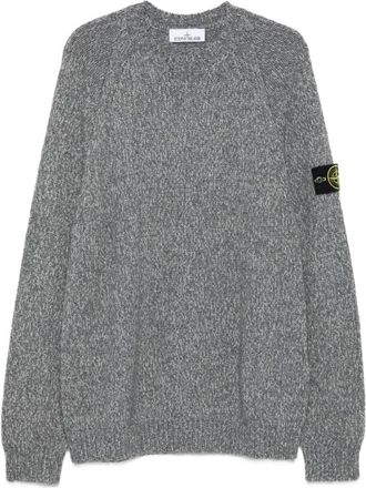 Stone Island Grijze Trui voor Mannen Aw 25 - Heren - Ronde hals truien - Grijs - XL - Truien & Vesten