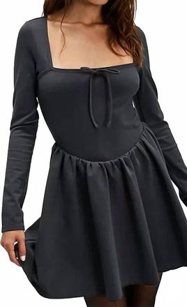 For Love & Lemons Wilhelmina Mini Dress In Grey
