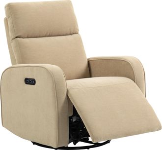 OEM Sill&oacute;n Relax Reclinable El&eacute;ctrico Giratorio Y Balanc&iacute;n Con Doble Motor Reposacabezas Ajustable Puertos Usb Reposapi&eacute;s