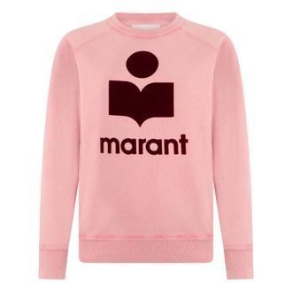 Isabel Marant Isabel Marant, Sweatshirts, female, Pink, Size: 2XS Cotton blend sweatshirt with logo