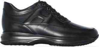 Hogan Interactive Allacciato Sneakers - Heren - Sneakers - Zwart - 43 1/2 EU - Leer - Schoenen
