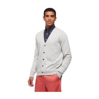 Brooks Brothers Supima Cotton Button-Front Cardigan - male - Brooks Brothers - Cardigans - Gray - M - Knitwear