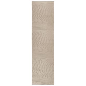 Beliani Alfombra De Pelo De Conejo Sint&eacute;tico Peluda Motivo Vetas 80 X 300 Cm Beige Ontake