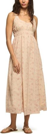 Lucky Brand Empire Waist Midi Dress in Cream Multi at Nordstrom, Size Xx-Large