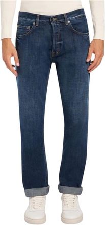 Dondup Straight Jeans - Heren - Regular Fit Jeans - Blauw - W33 - Denim - Jeans